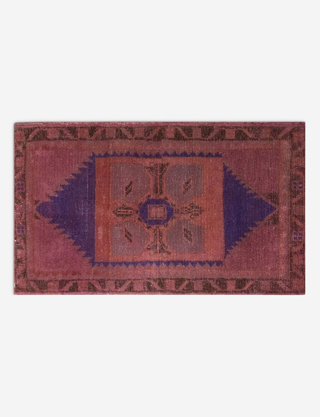 Vintage Turkish Hand-Knotted Wool Mini Rug No. 337, 1'5" x 2'4"