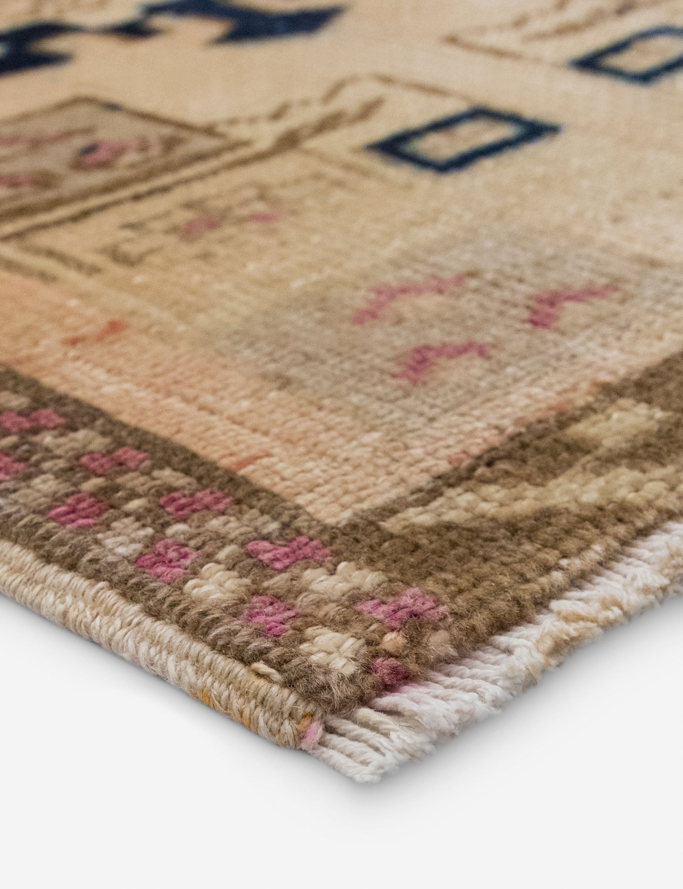 Vintage Turkish Hand-Knotted Wool Mini Rug No. 341, 2' x 2'8"