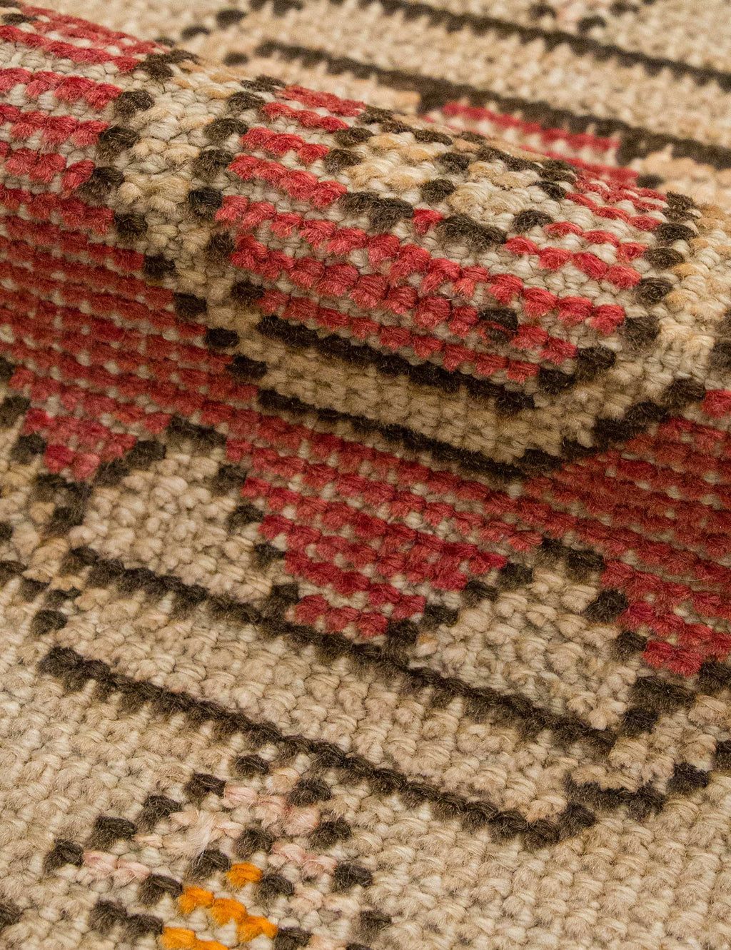 Vintage Turkish Hand-Knotted Wool Mini Rug No. 350, 1'6" x 3'