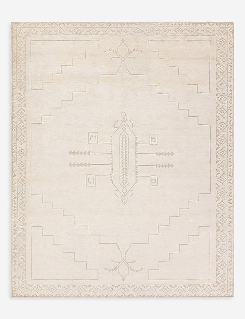 Ansa Hand-Knotted Wool-Blend Moroccan-Style Rug