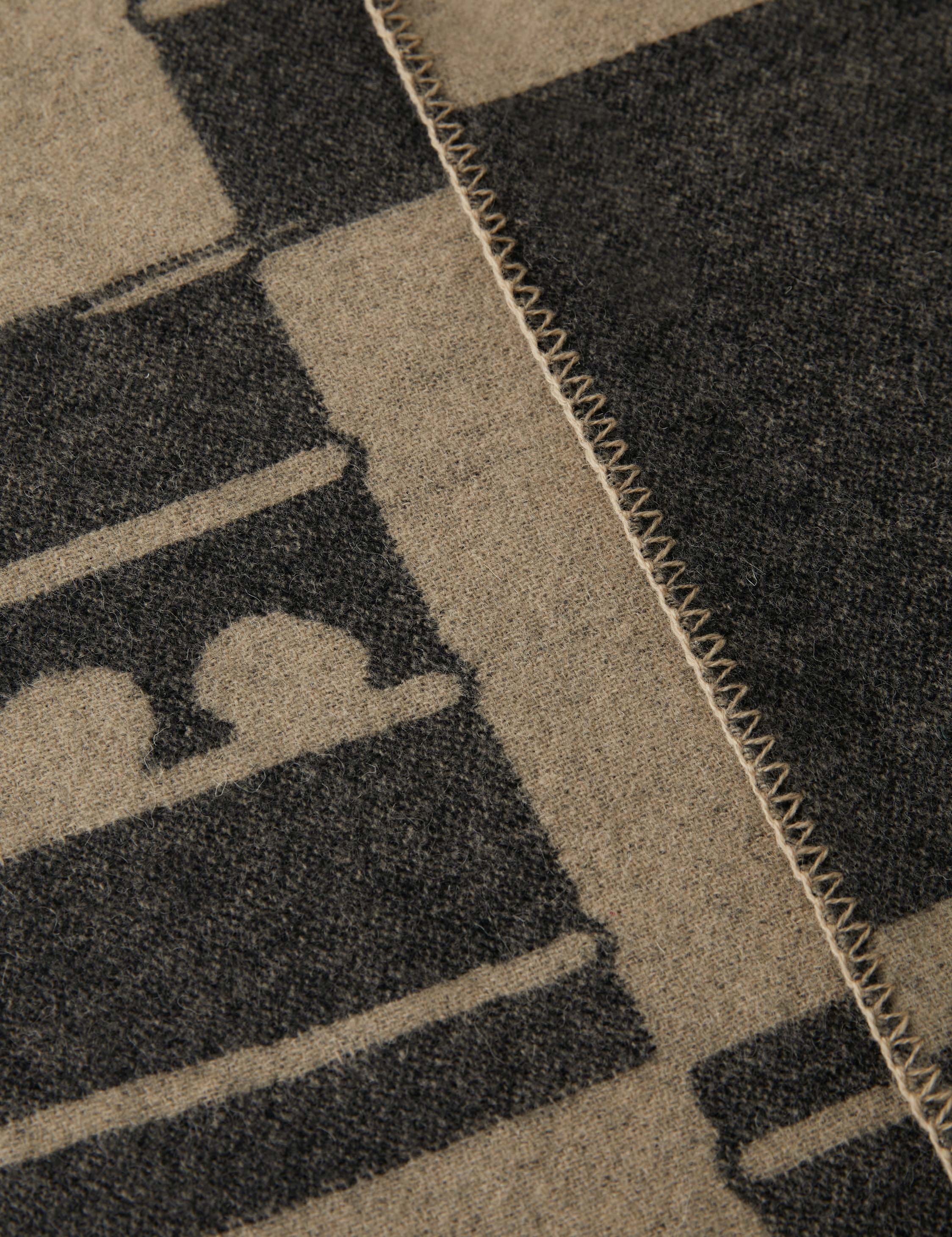 Checkered Reversible Wool Throw by Sarah Sherman Samuel