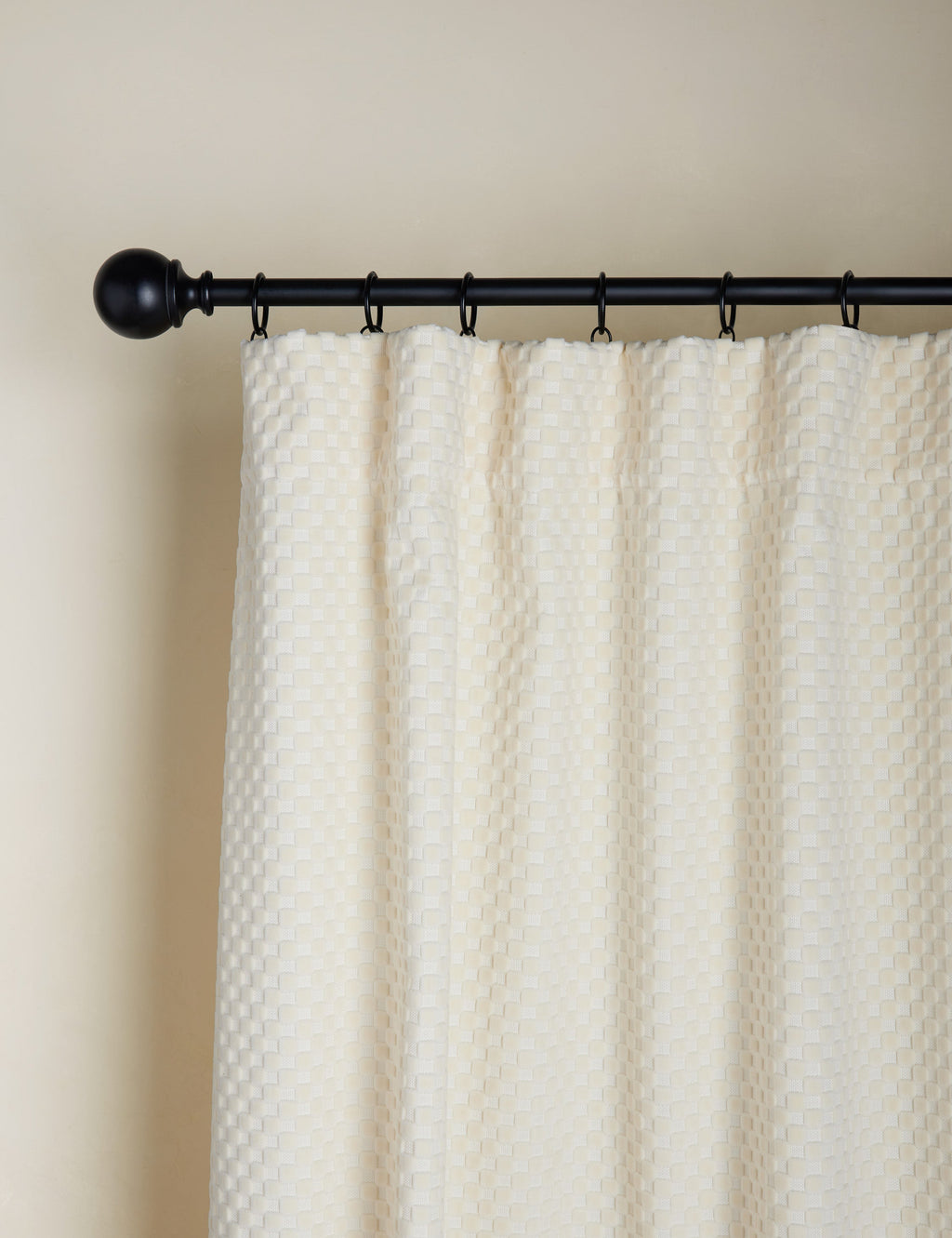 Hi-Lo Checker Velvet Curtain Panel By Sarah  Sherman Samuel