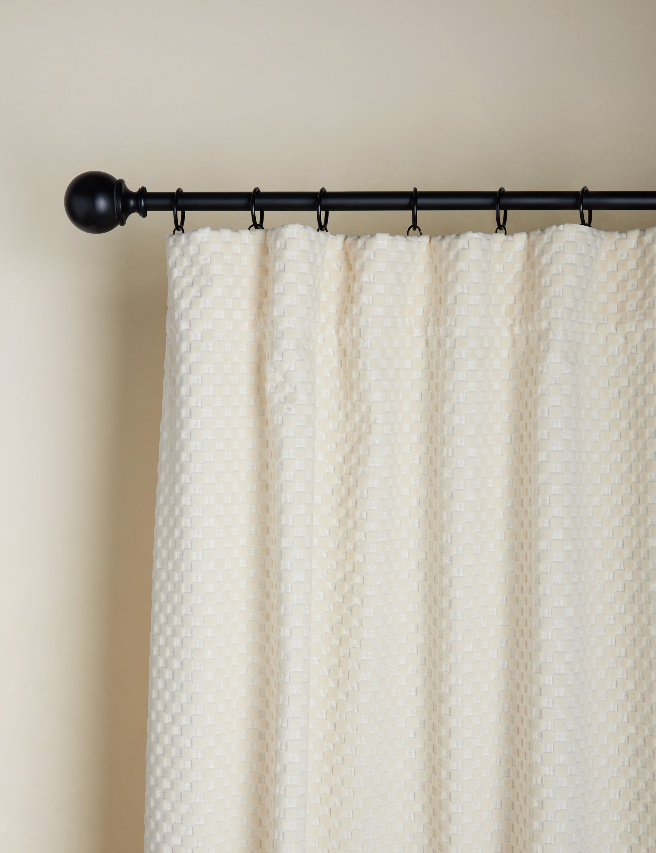 Hi-Lo Checker Velvet Curtain Panel By Sarah  Sherman Samuel