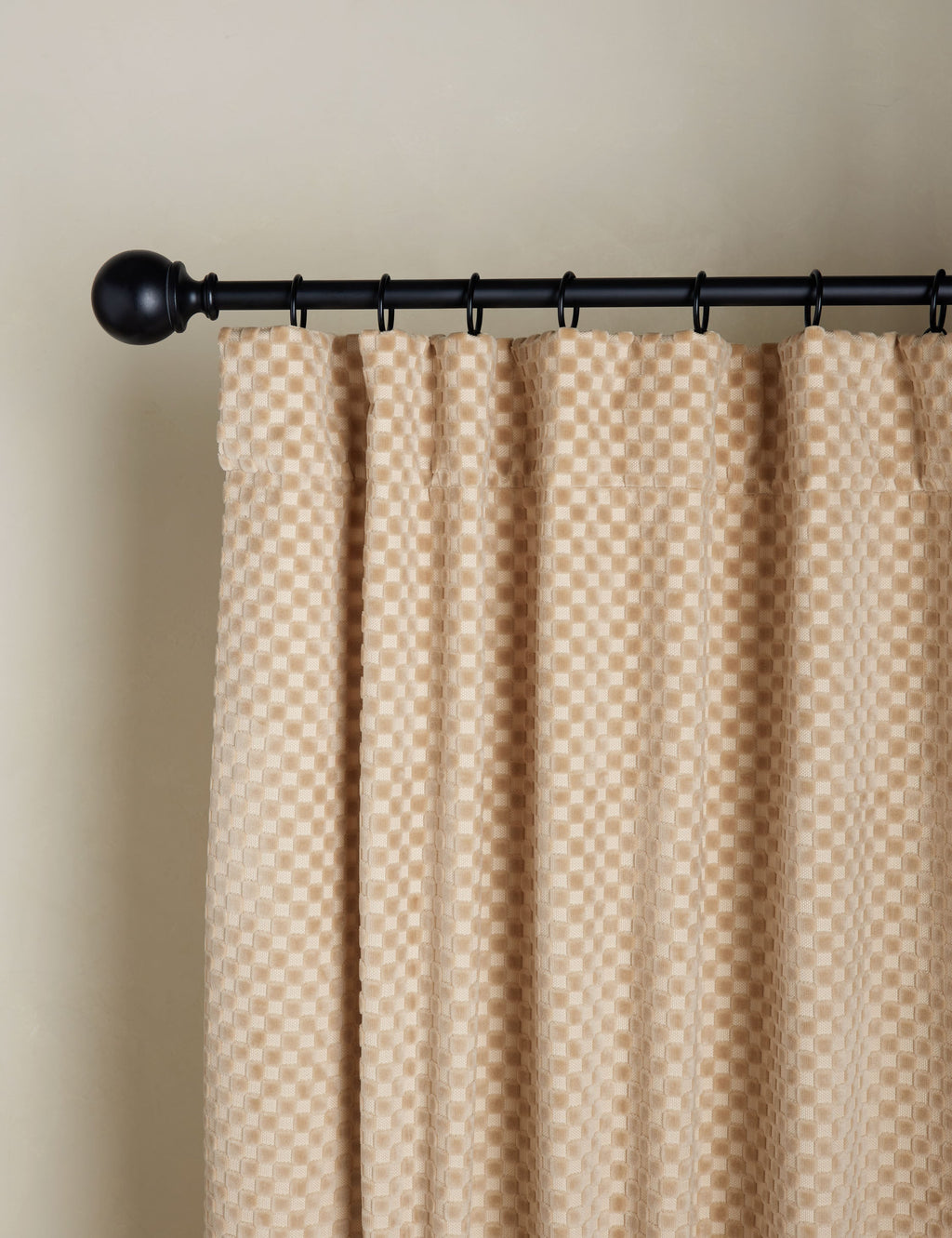 Hi-Lo Checker Velvet Curtain Panel By Sarah  Sherman Samuel