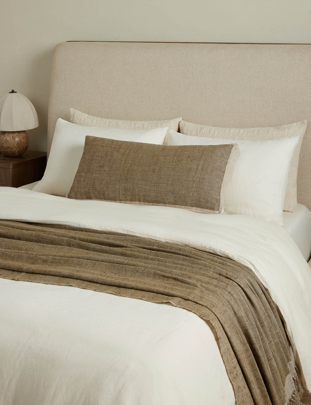 Laba Linen Silk Box Pillow by DISC Interiors