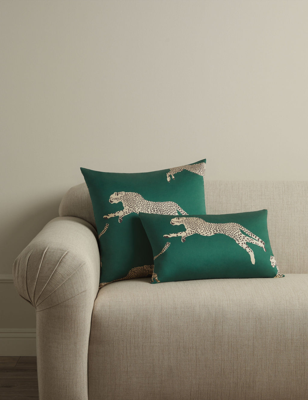 Leaping Cheetah Pillow by Scalamandre