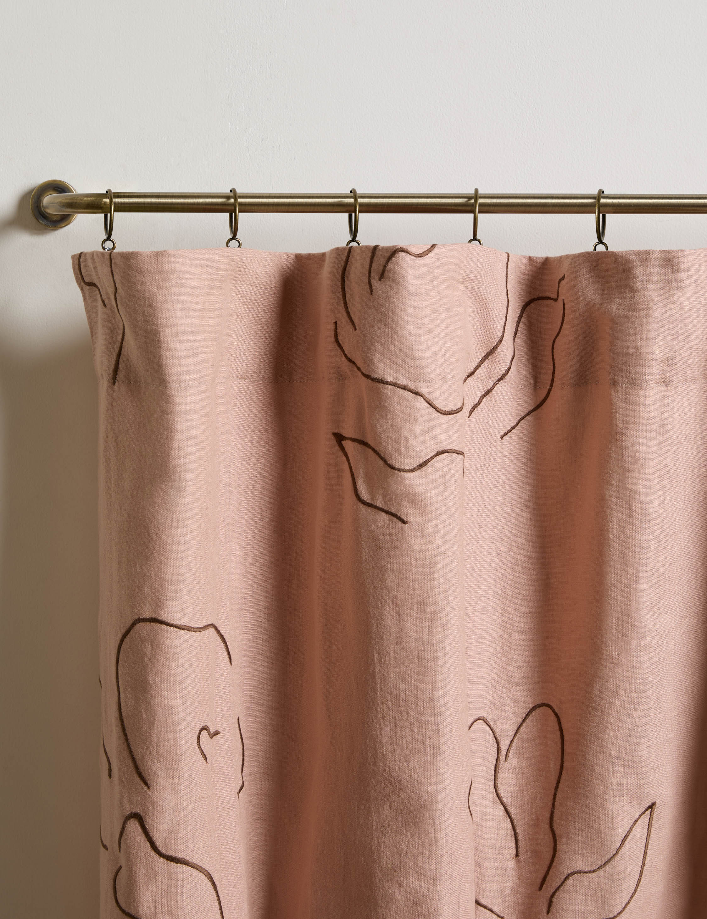 Narsi Embroidered Linen Curtain Panel by Sarah Sherman Samuel
