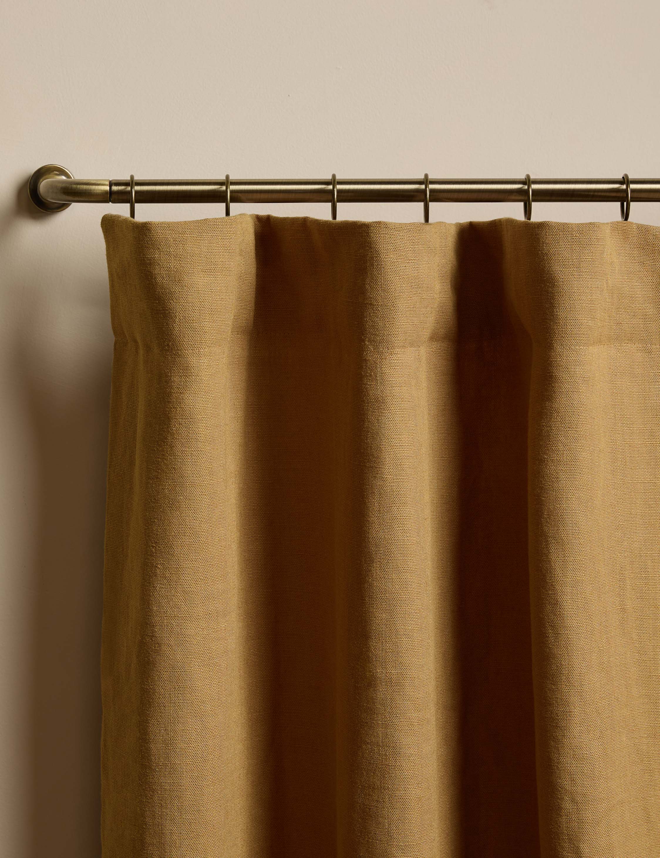 Nori Ruffle Belgian Linen Curtain Panel