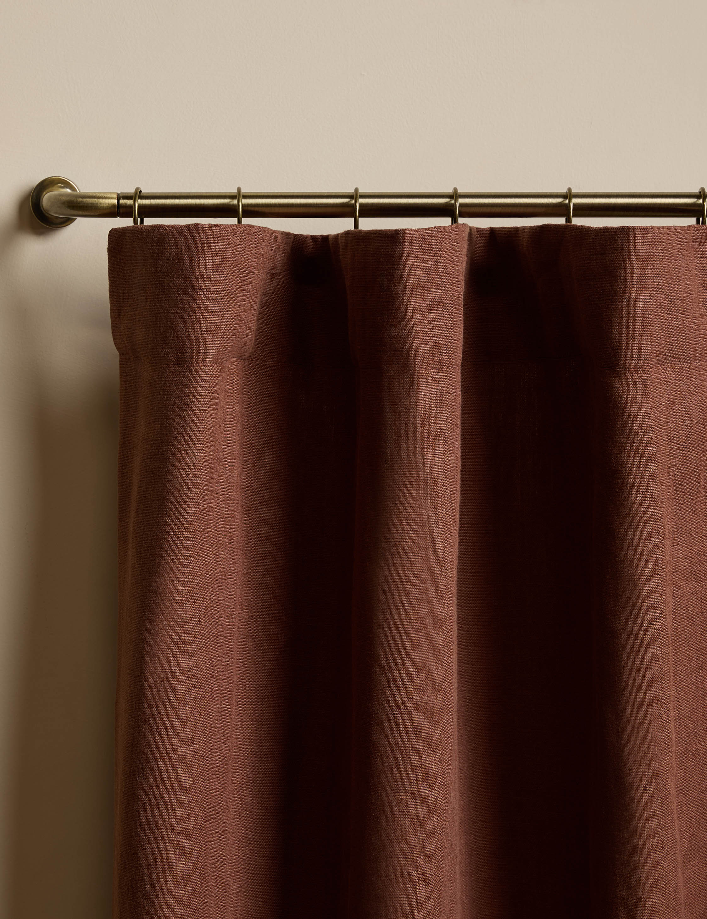 Nori Ruffle Belgian Linen Curtain Panel