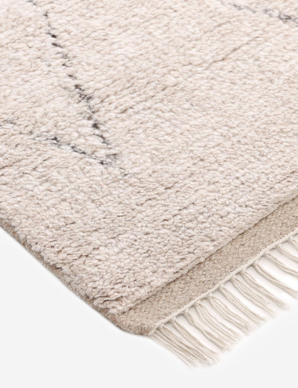 Ferra Hand-Knotted Wool-Blend Moroccan Style Shag Rug