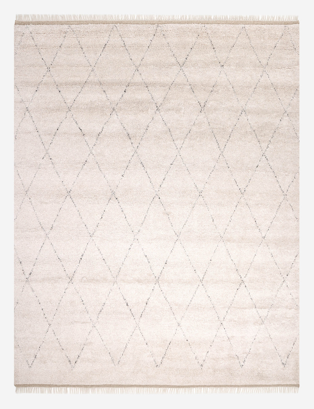 Ferra Hand-Knotted Wool-Blend Moroccan Style Shag Rug