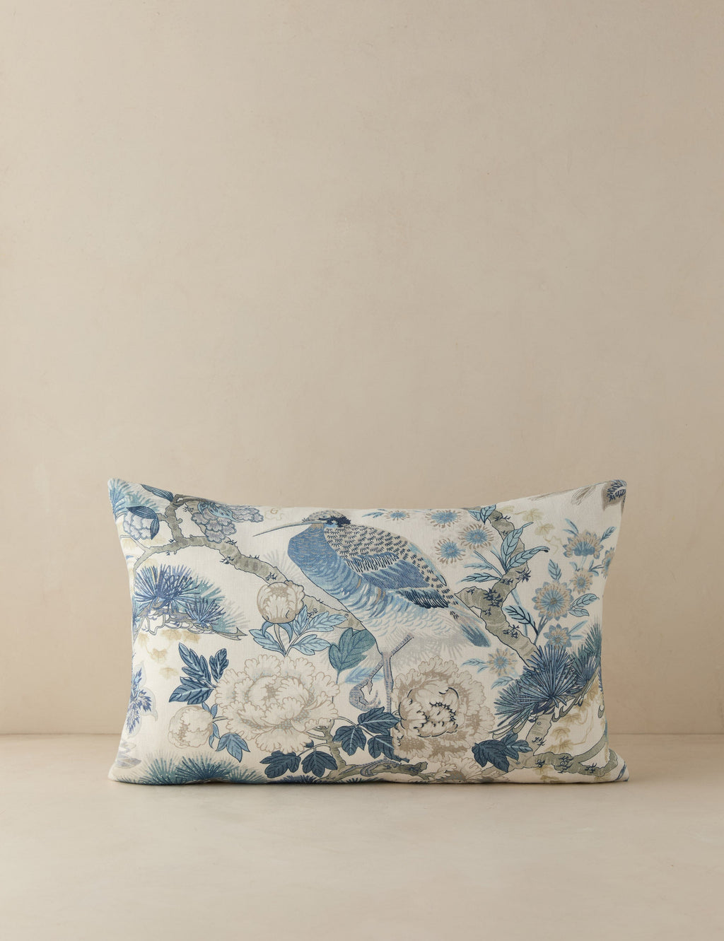 Shenyang Print Linen Pillow by Scalamandre