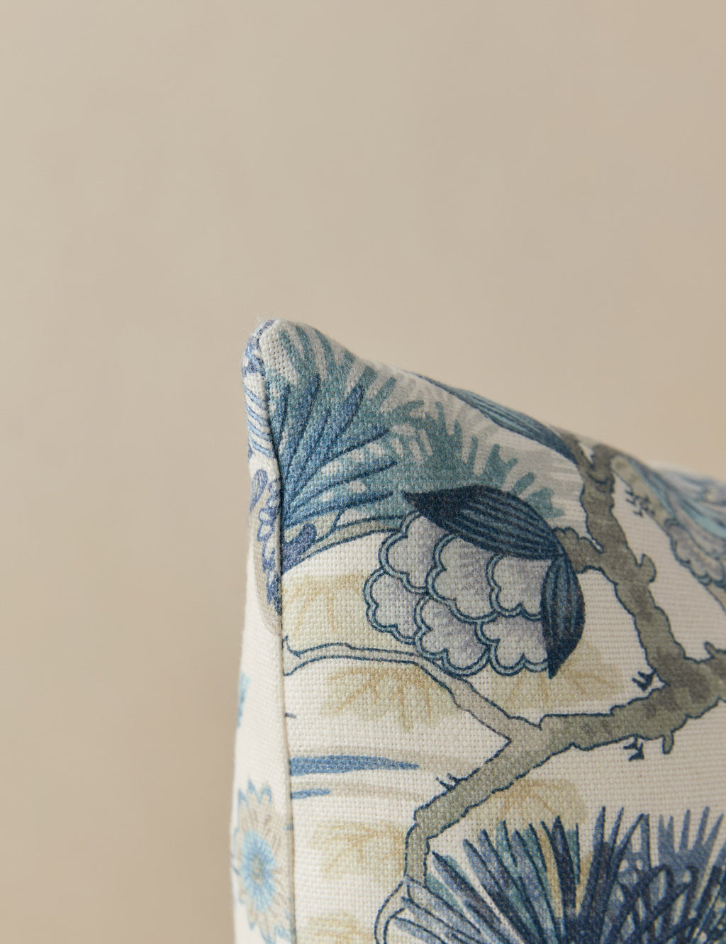 Shenyang Print Linen Pillow by Scalamandre