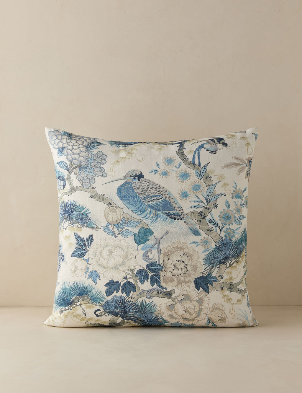 Shenyang Print Linen Pillow by Scalamandre