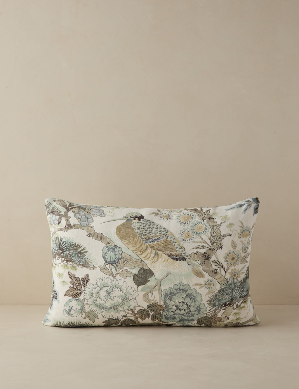 Shenyang Print Linen Pillow by Scalamandre