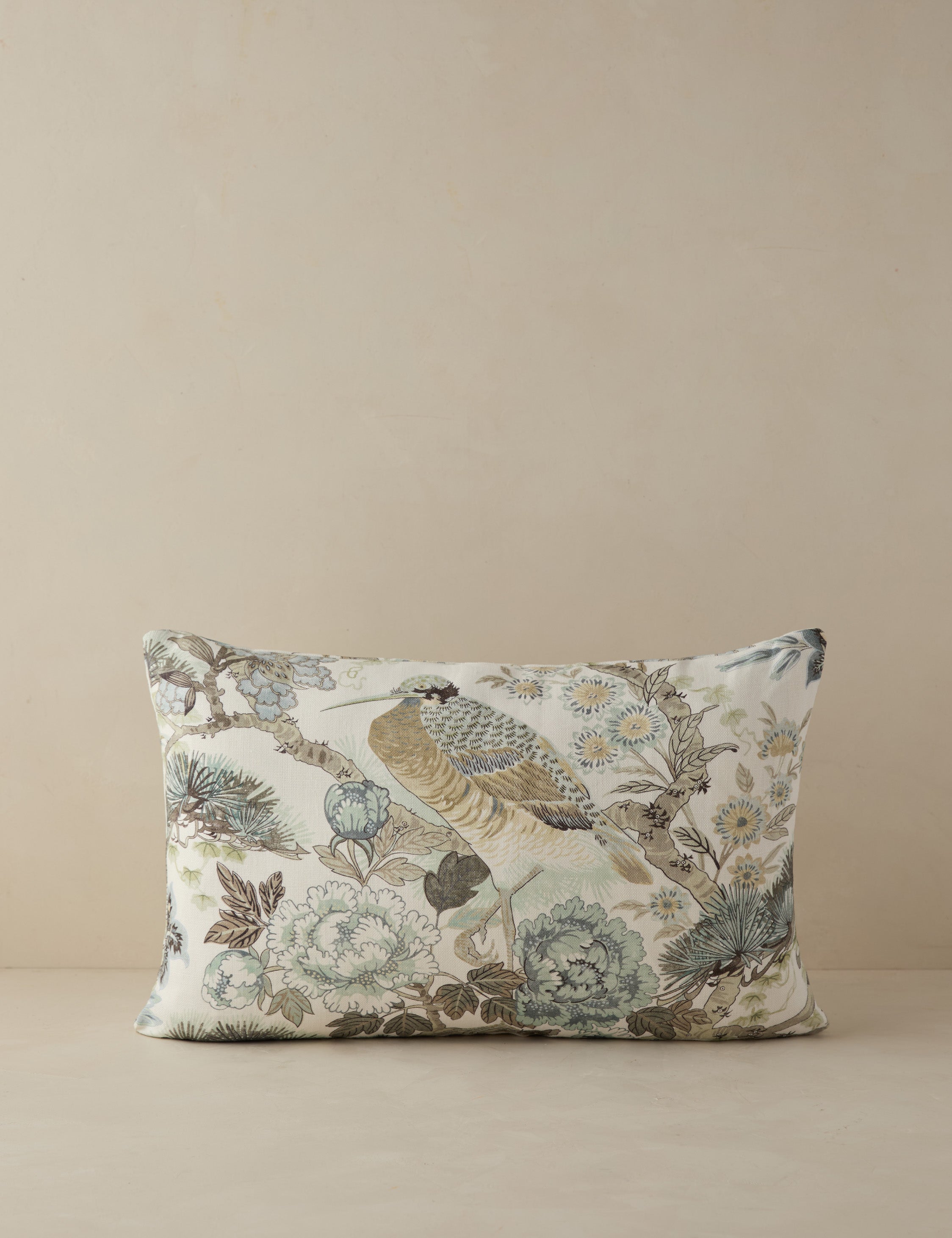 Shenyang Print Linen Pillow by Scalamandre