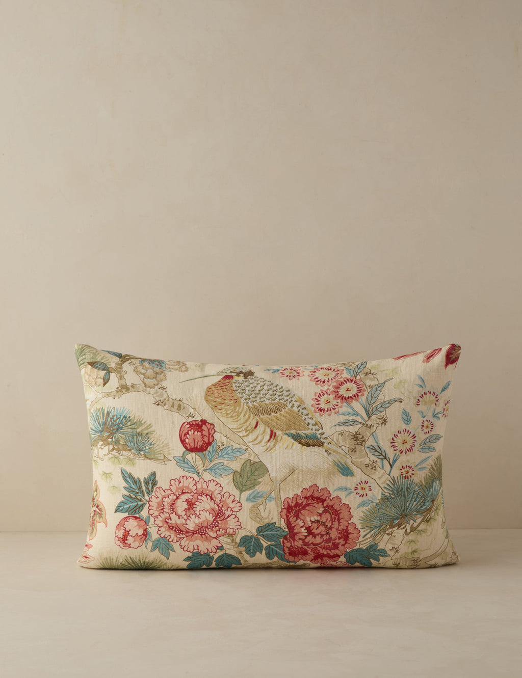 Shenyang Print Linen Pillow by Scalamandre