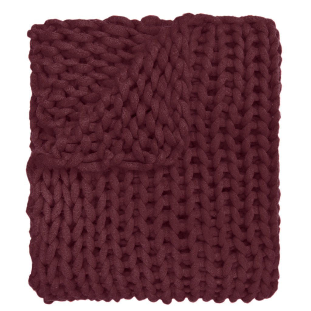 Maxine Acrylic Chunky Knit Throw Blanket