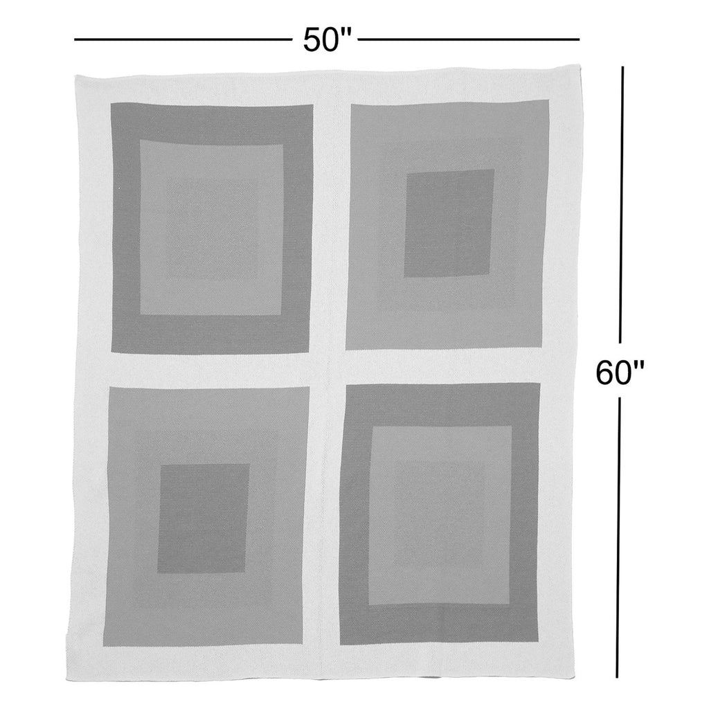 Modern Cotton Blend Knitted Throw Blanket
