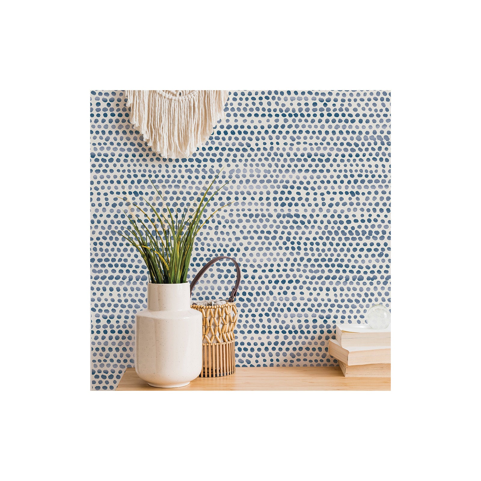 Moire Dots Peel and Stick Wallpaper