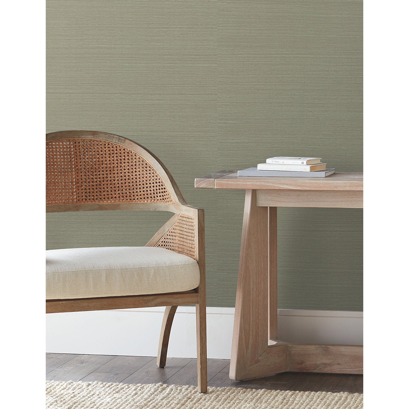 Natural Sisal Peel and Stick Grasscloth Wallpaper