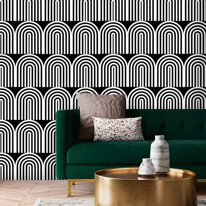 Noir Loopscape Art Deco Wallpaper