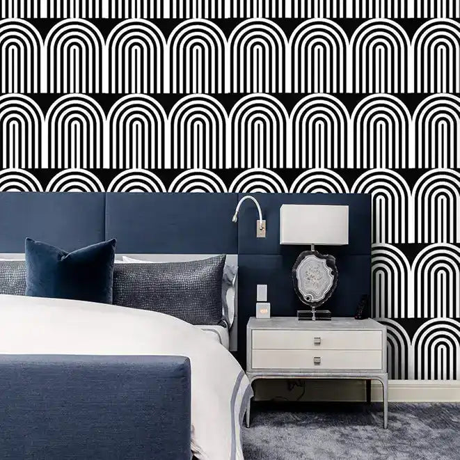 Noir Loopscape Art Deco Wallpaper