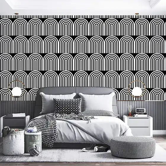 Noir Loopscape Art Deco Wallpaper