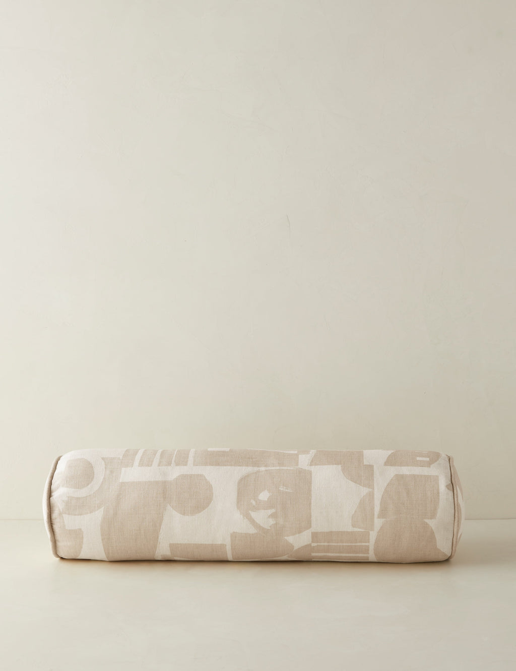 Organic Shapes Linen Bolster Pillow by Sarah Sherman Samuel