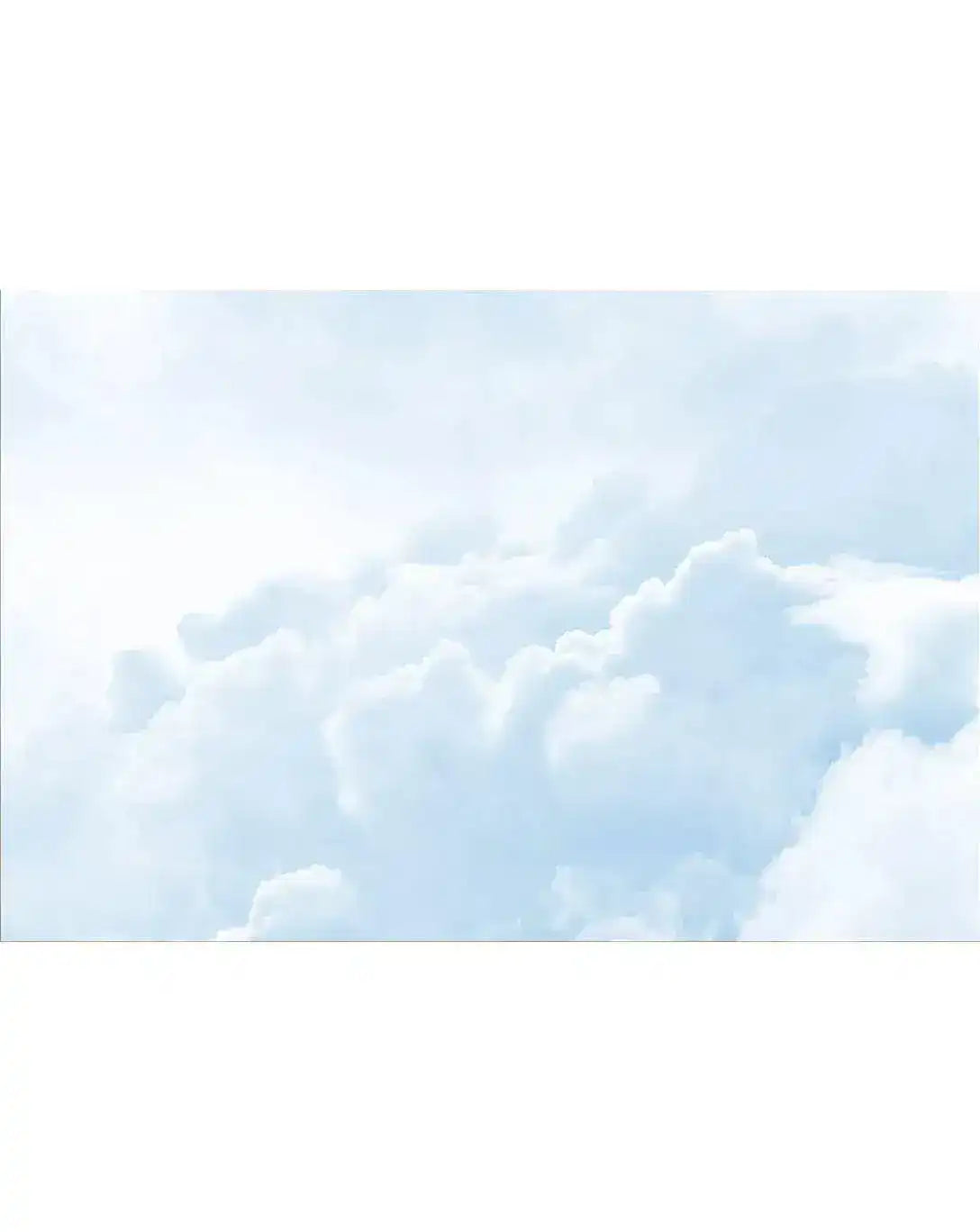 Pastel Blue Sky Clouds Bedroom Wall Mural