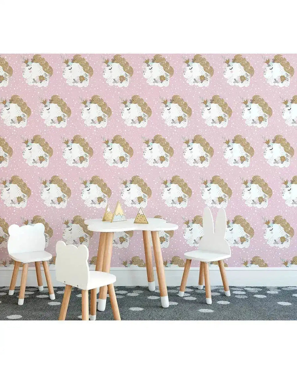 Pink Unicorn Removable Wallpaper
