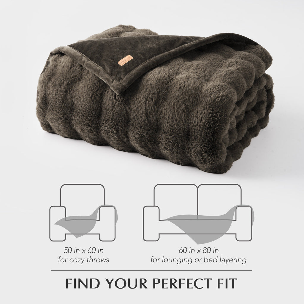 Ridgeline Faux Fur Throw Blanket