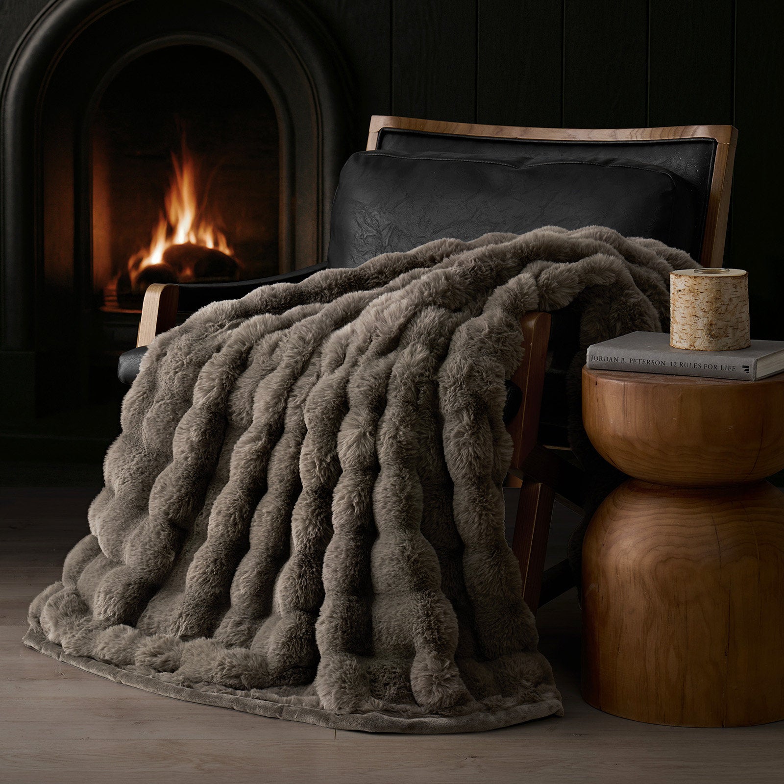 Ridgeline Faux Fur Throw Blanket