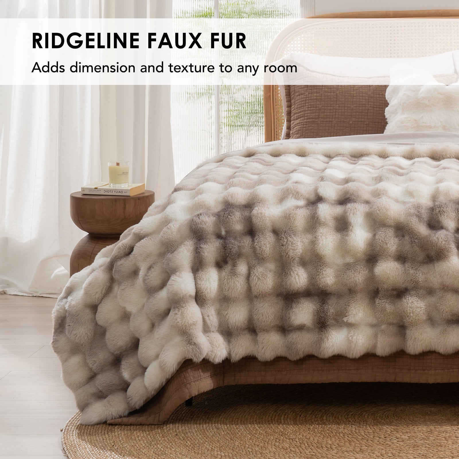 Ridgeline Faux Fur Throw Blanket