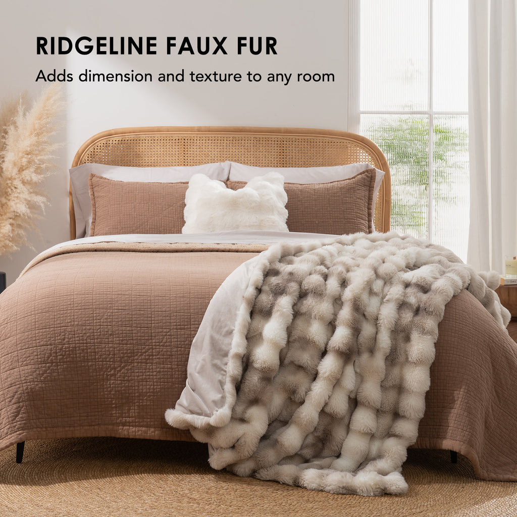 Ridgeline Faux Fur Throw Blanket
