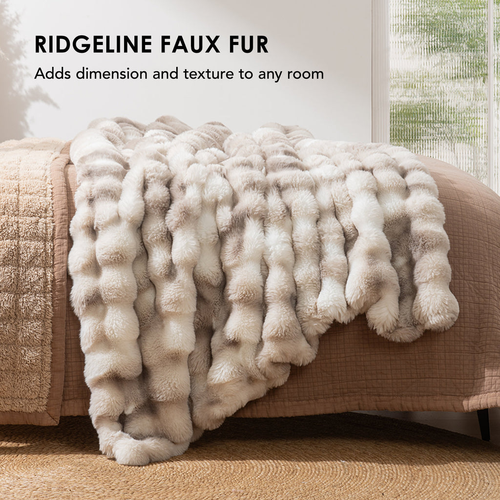 Ridgeline Faux Fur Throw Blanket