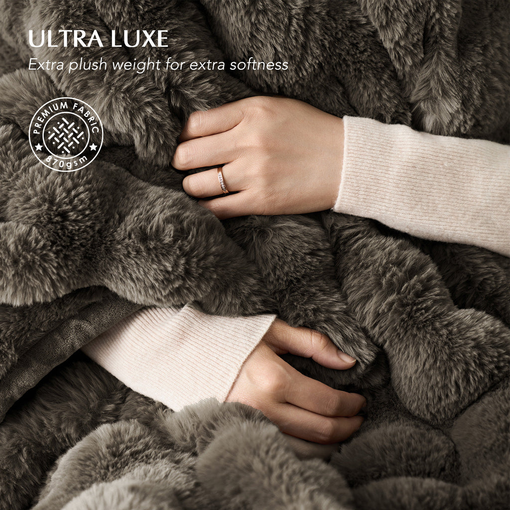 Ridgeline Faux Fur Throw Blanket