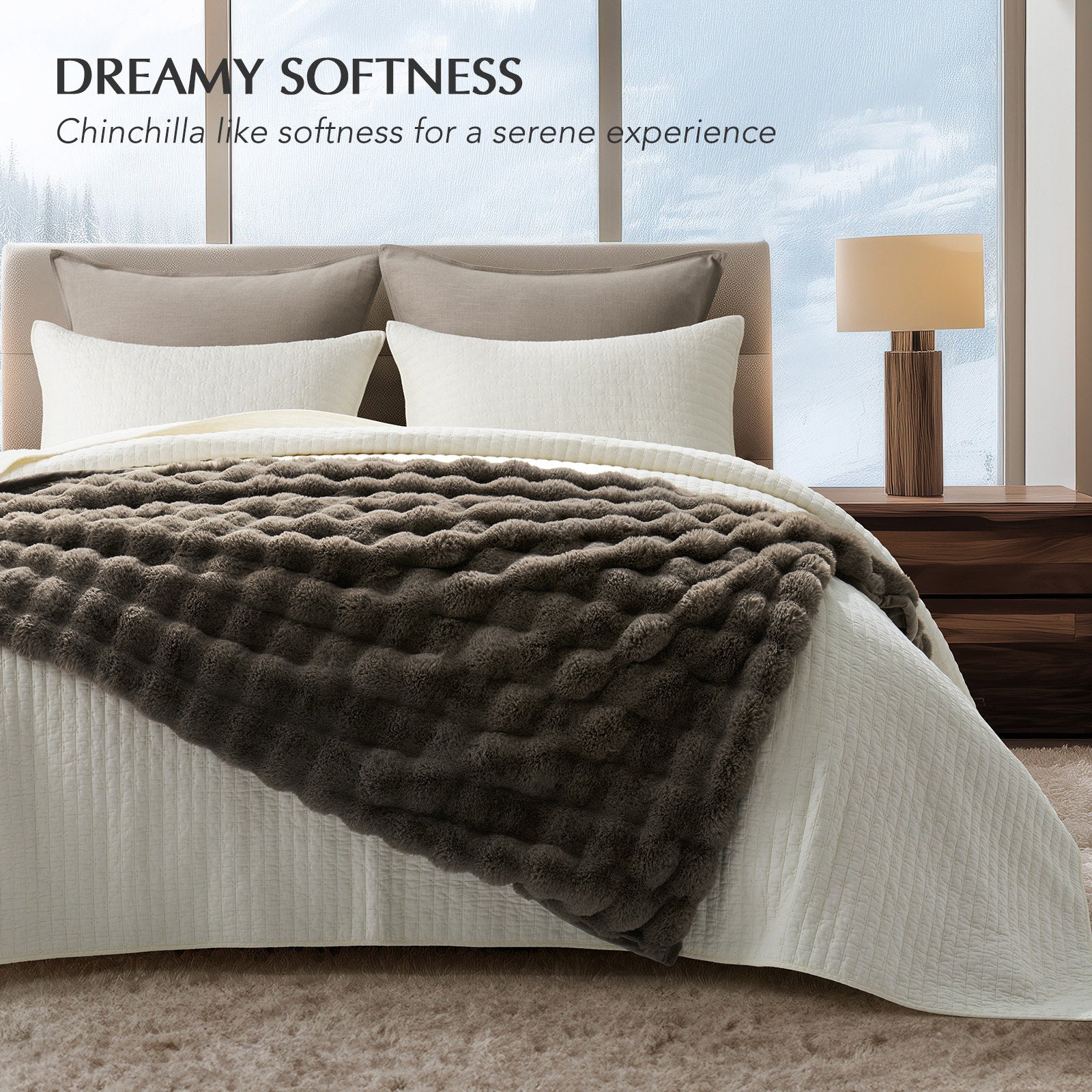 Ridgeline Faux Fur Throw Blanket