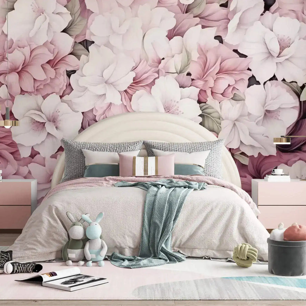 Rosy Floral Garden Wallpaper