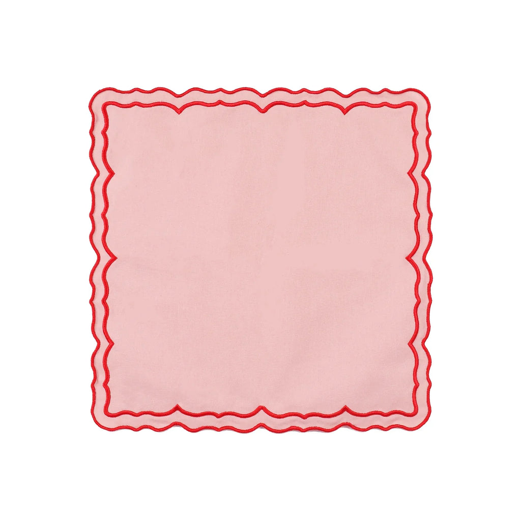 Pink Elegance Scallop Edge Placemat set of 4