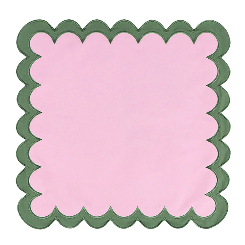 Blush & Moss Scalloped Placemat Set of 4