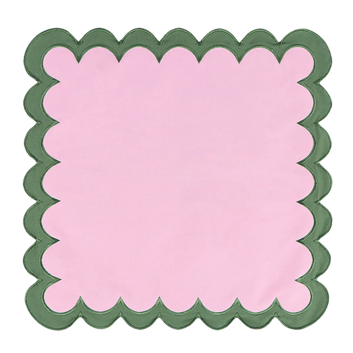 Blush & Moss Scalloped Placemat Set of 4