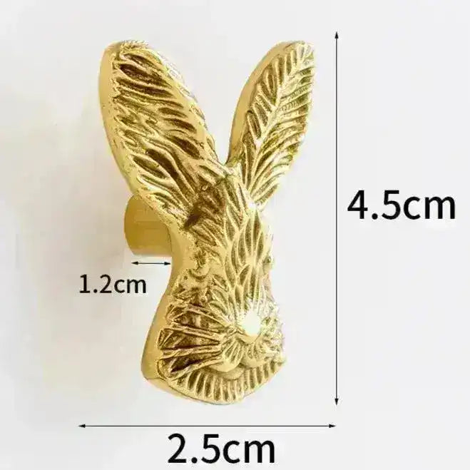 Brass Animal Bulldog Inspired Cabinet Door Knobs