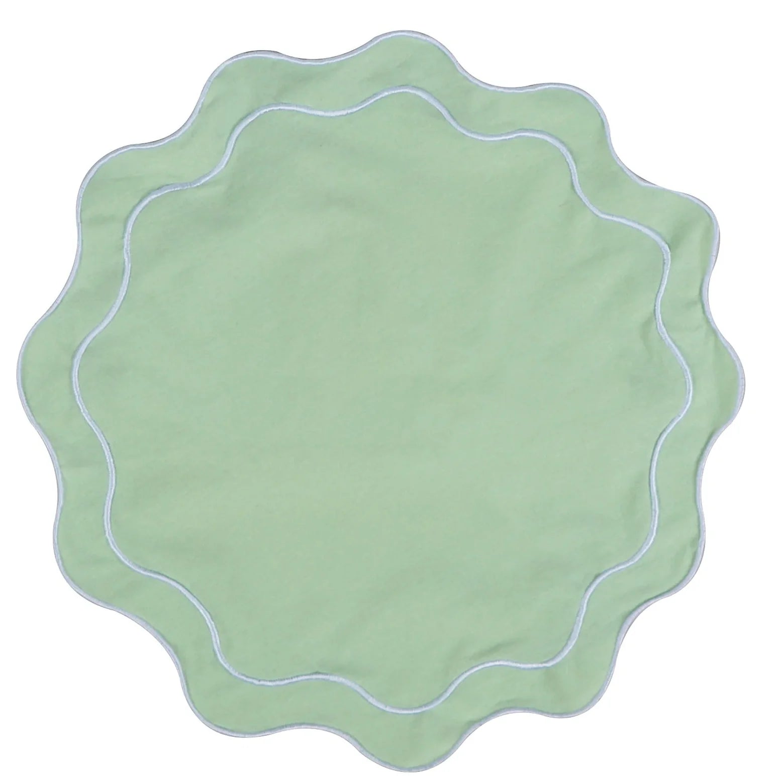 Sage Green Ethereal Petal Edge Placemat Set of 4