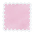 White Scalloped Pink Placemat set of 4