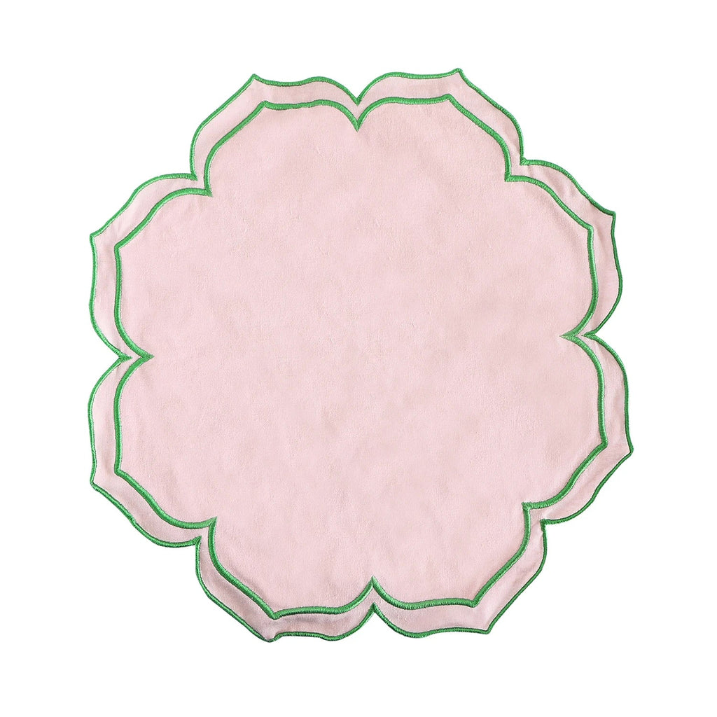 Petal Edge Placemat set of 4 - Blush & Pistachio