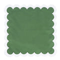 Elegant Forest Green Scalloped Placemat set of 4