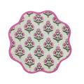 Scalloped Pink Roses Round Placemats
