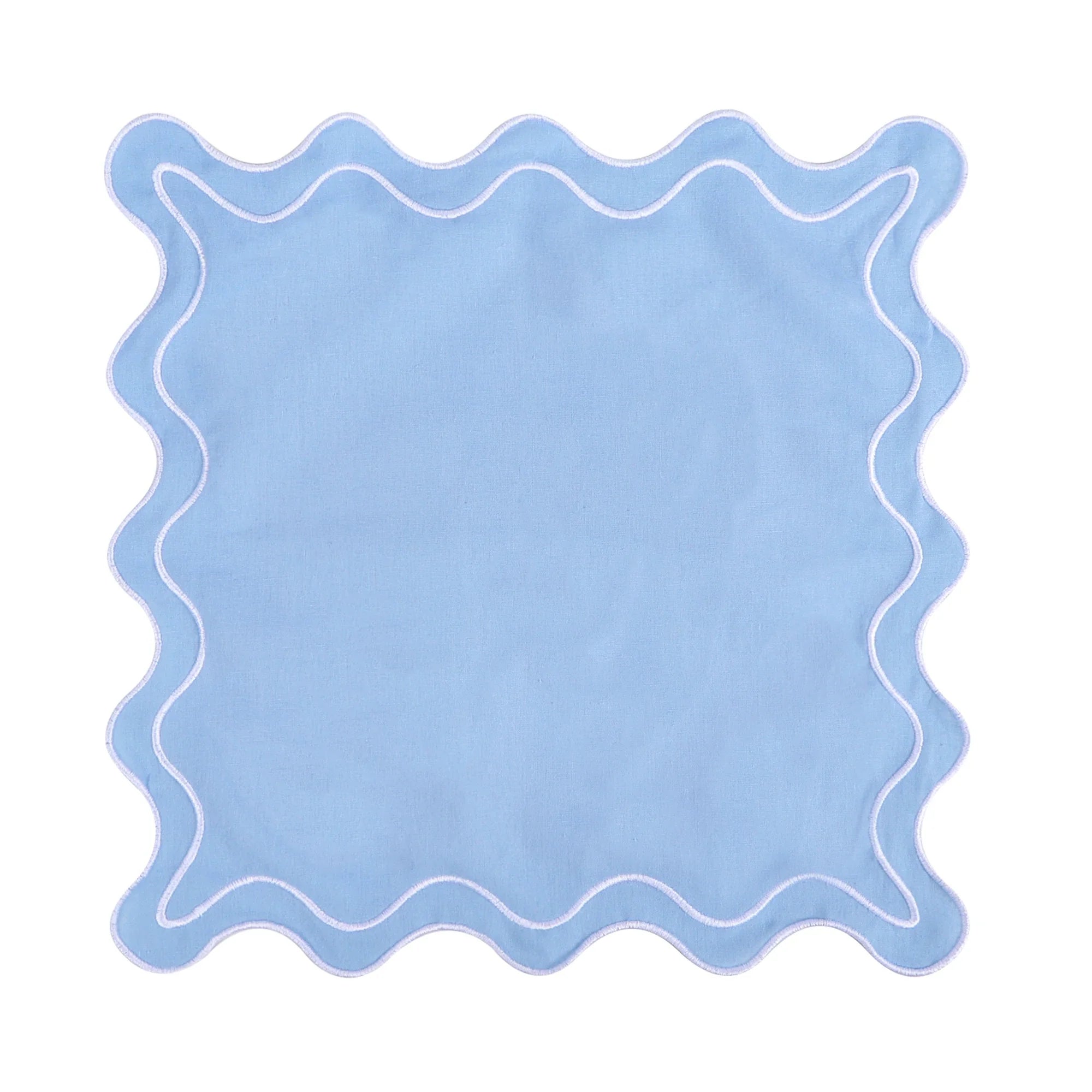 Dreamy Ruffle Edge Placemat - Sky Blue