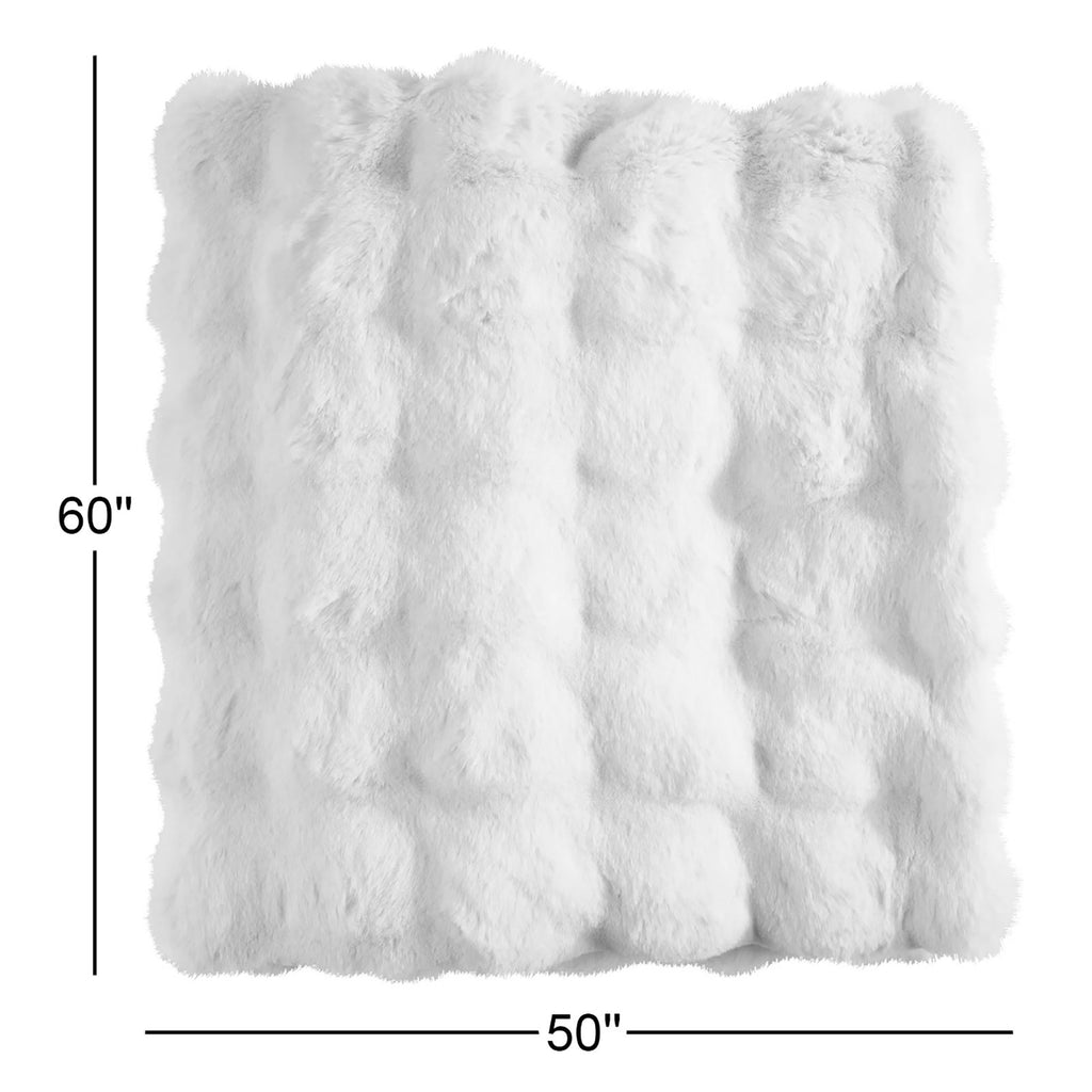 Soft Bubble Faux Fur Throw